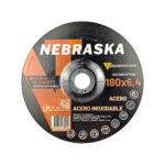 Disco de Desbaste Nebraska Centro Deprimido 180x6.4 mm Amoladora